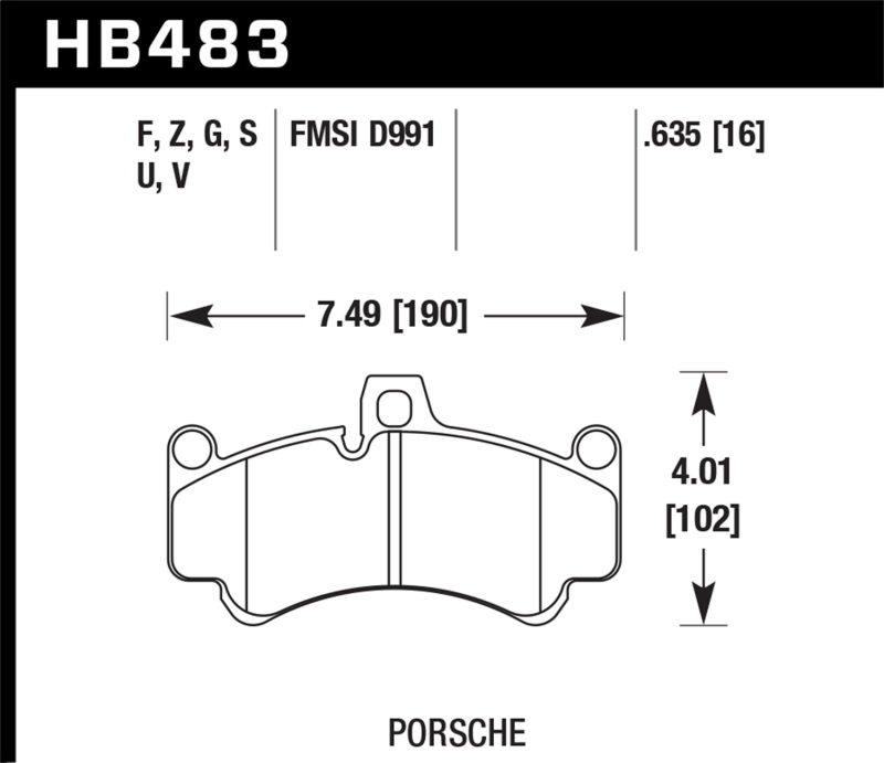 Porsche 911 4/4S Brake Pads - Racing - Front - Hawk Performance - DTC-70 - 2008